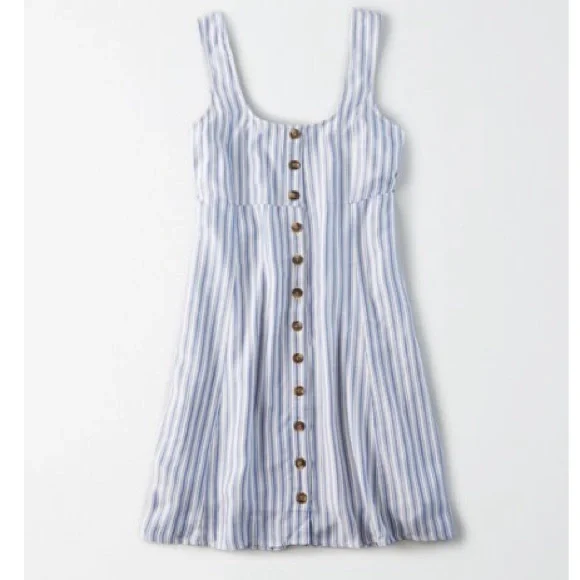 princess polly baby blue dress Rag & Bone Soraya Cotton Waist-Tie Midi Dress main image 0
